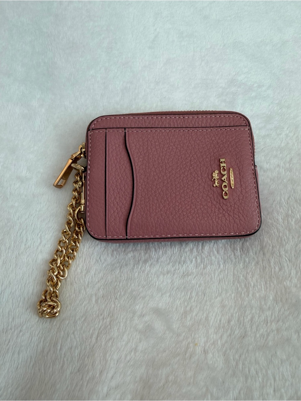 Coach Chain Zip Card Case